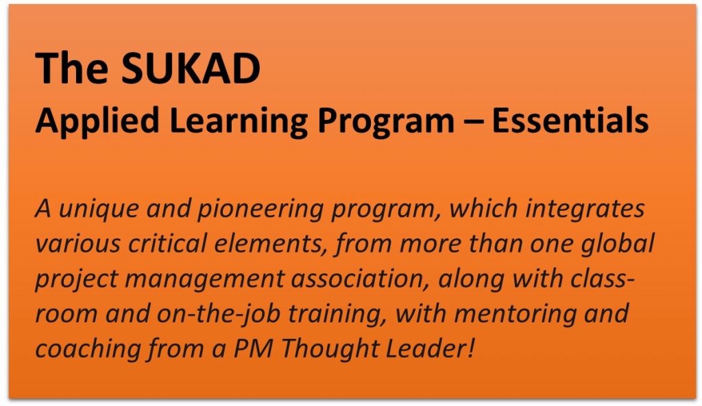 The SUKAD Applied Learning Program - Essentials