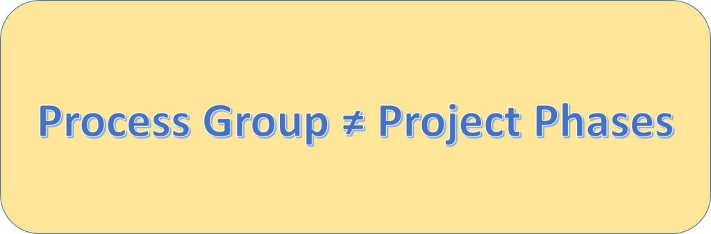 Process groups ARE NOT project phases